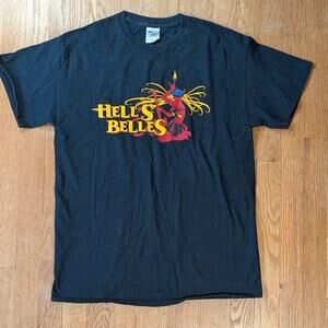 Hell’s Belles Rock Tee 👹🎸 Vintage Band Vibes | Gildan Ultra Cotton M